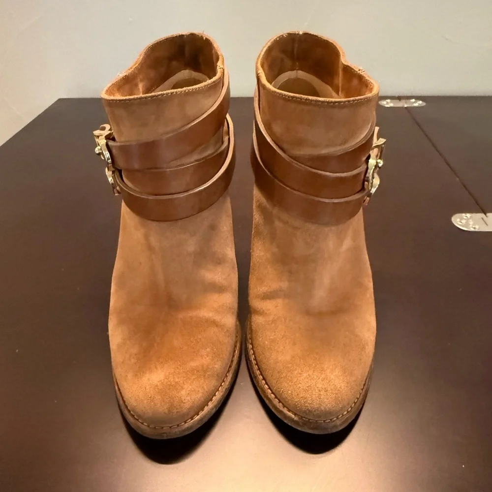 JIMMY CHOO Melba Suede Ankle Booties Size 37 - Picture 8 of 13